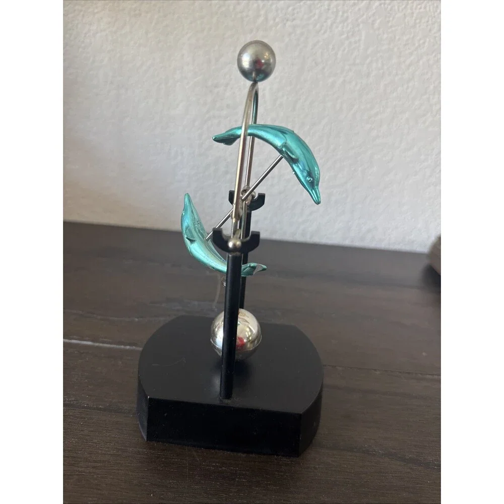 Blue Dolphin KINETIC METAL ART MOTION balancing spinning desktop science toy